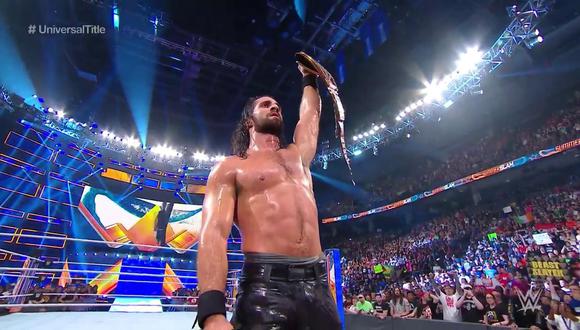 Como lo prometió, Seth Rollins se quedó con el cinturón tras una apasionante pelea ante el siempre peligroso Brock Lesnar en Scotiabank Arena de Toronto. (Foto: WWE)