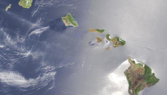 Imagen aérea de algunas islas de Hawái. AFP