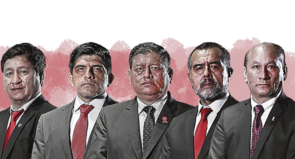 El Gabinete Ministerial que encabeza Guido Bellido (primero desde la izquierda), congresista de Perú Libre y hombre cercano a Vladimir Cerrón, se presentará este jueves ante el Congreso para solicitar el voto de confianza. (Imagen: El Comercio)