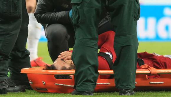 Mohamed Salah tuvo que ser cambiado por una lesión en duelo ante Newcastle. (Captura: AFP)