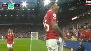 Jadon Sancho anotó un gol de lujo para el 1-0 de Manchester United vs. Liverpool | VIDEO