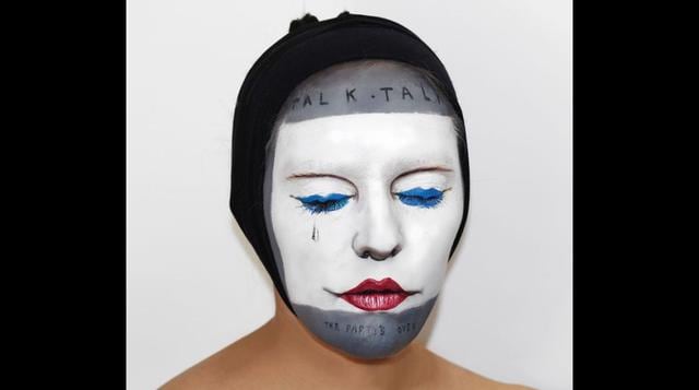 Tumblr: mujer se pinta la portada de 11 discos en su rostro - 10