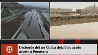 Río Chilca se vuelve a desbordar y bloquea acceso a Pucusana