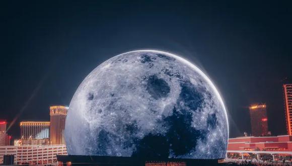 Construyen una luna con miles de paneles LED en Las Vegas. (Foto: Sphere Entertainment)