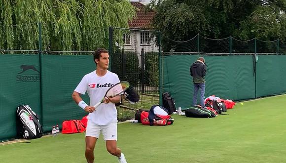 Juan Pablo en su entrenamiento del año pasado. Este año buscará hacer historia en Wimbledon. (Foto: Instagram)
