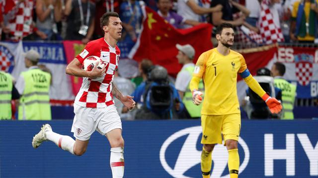 Francia vs. Croacia EN VIVO: el gol de Mandzukic para el 4-2 en la final del Mundial Rusia 2018. (Foto: Agencias)