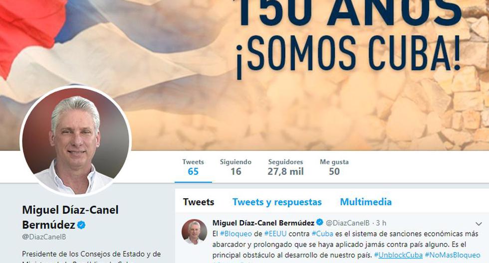 El presidente cubano estrenó cuenta en la red social Twitter, donde ha logrado en pocas horas llegar a los 1.700 seguidores. (Foto: Captura)