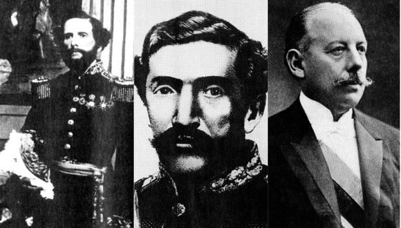 Los tres vicepresidentes que asumieron la jefatura del Estado fueron Pezet, Herencia y Calderón (de izquierda a derecha). (Fotos: Archivo El Comercio)