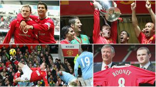 Wayne Rooney cumple una década en el Manchester United