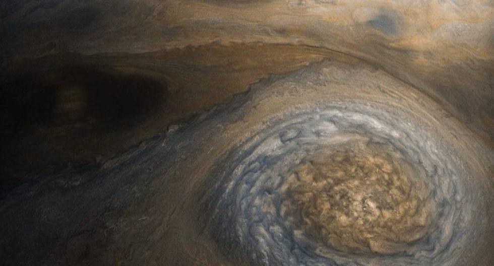 Tormenta en Júpiter. (Foto: NASA/JPL-Caltech/SwRI/MSSS/Gerald Eichstädt/Seán Doran)