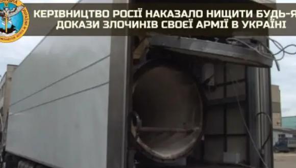 En abril, los servicios de Inteligencia ucraniana registraron los crematorios móviles utilizados por los rusos en Mariúpol.