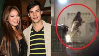 Jazmín Pinedo fue captada en el edificio donde vive su ex pareja Jesús Neyra [VIDEO]