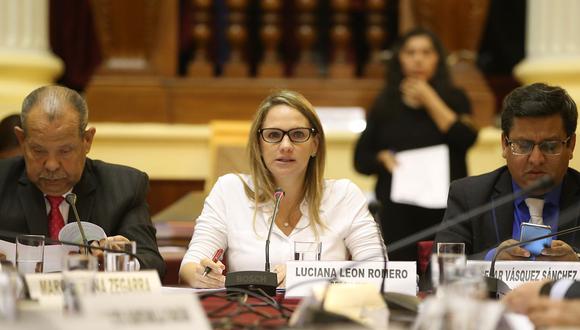 La congresista Luciana León aseguró que su bancada ha estado a favor de admitir el pedido del Poder Judicial sobre Edwin Donayre. (Foto: Congreso de la República)