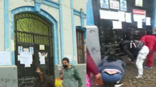 Cercado de Lima: alumnos llegan a colegio y encuentran que la puerta estaba tapada con ladrillos