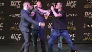 UFC: Conor McGregor y Nate Díaz casi se pelean en conferencia