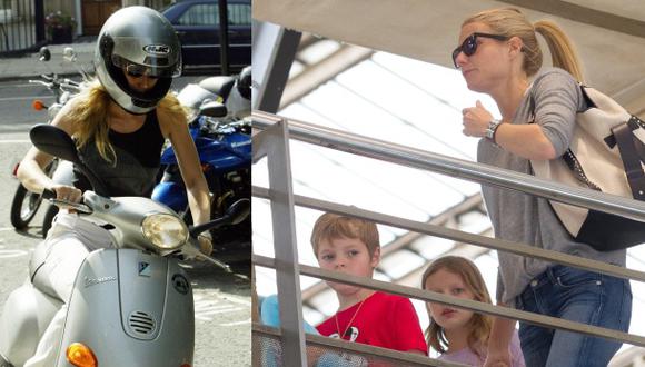 Piden a Gwyneth Paltrow que no lleve a sus hijos en moto