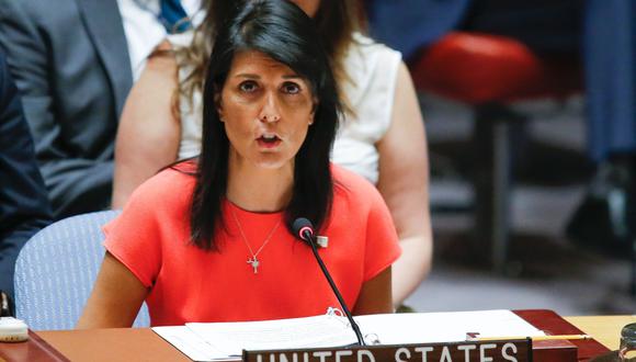 La embajadora de Estados Unidos ante la ONU, Nikki Haley, advirtió que Estados Unidos podría actuar en Siria si no se detiene la matanza en Guta Oriental. (AFP).