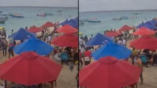 Colombia: el enfrentamiento a tiros y botellas en Playa Blanca, isla de Barú | VIDEO