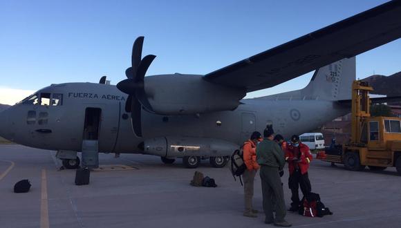 Ambas aeronaves, pertenecientes a las Fuerzas Armadas, partirán mañana con equipos de búsqueda y rescate, con el objetivo de evaluar los daños y atender la emergencia (Foto: cortesía)