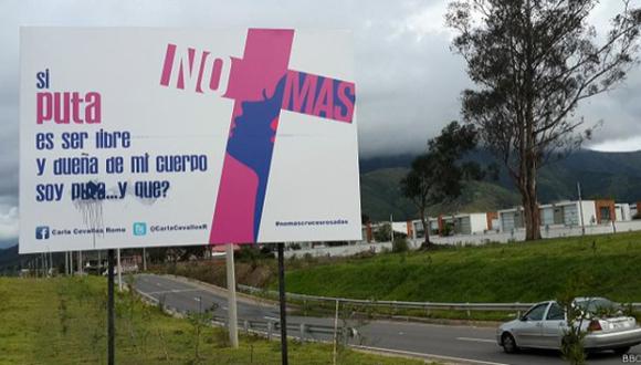"Si puta es ser libre...", la campaña que remece a Ecuador