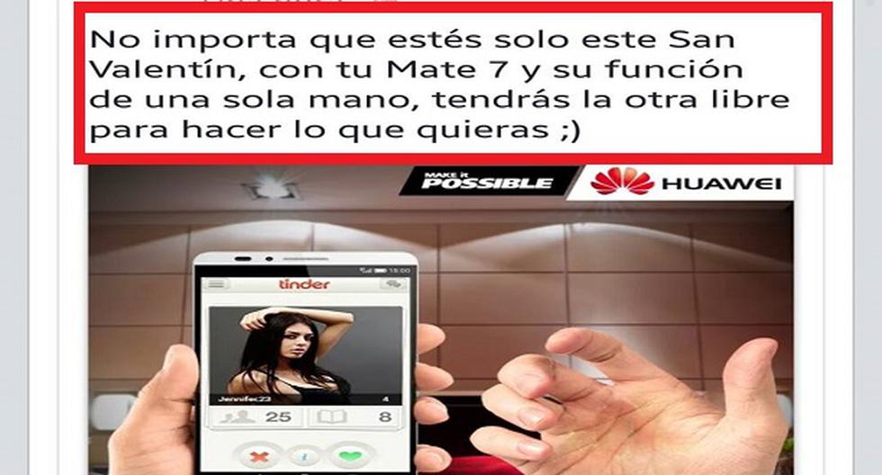 Huawei Perú y el polémico mensaje que genera un debate en redes sociales. (Foto: Facebook)