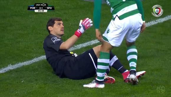 YouTube: Iker Casillas realizó gran atajada y rival reaccionó con feo gesto [VIDEO]