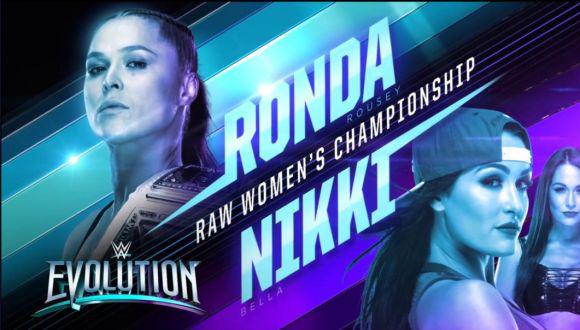 Ronda Rousey enfrentará a Nikki Bella por el título femenino de Raw en el PPV Evolution | Foto: WWE