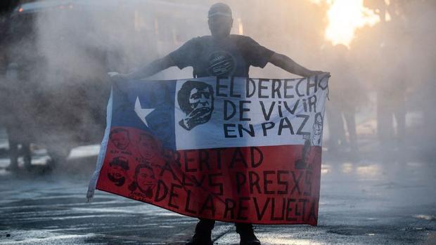 Boric was revealed as a consensus figure for the left in the context of the 2019 protests (ERNESTO BENAVIDES / AFP).