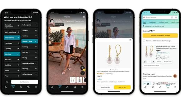Amazon estrena app de compras con parecido a TikTok. (Foto: Amazon)