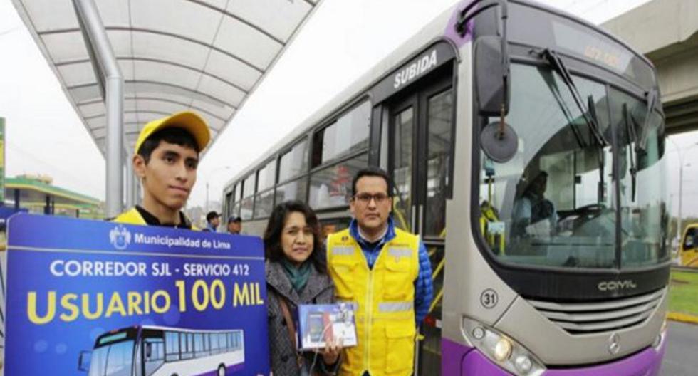 Durante las primeras dos semanas de operación, el servicio 412 del corredor San Juan de Lurigancho transportó a más de 100 mil pasajeros. (Foto: Andina)