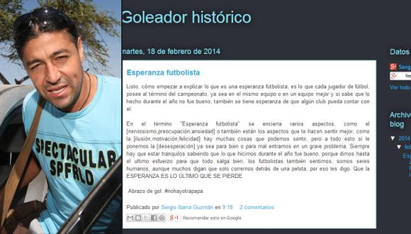 El 'Checho' Ibarra se creó blog y lo llamó "Goleador Histórico"