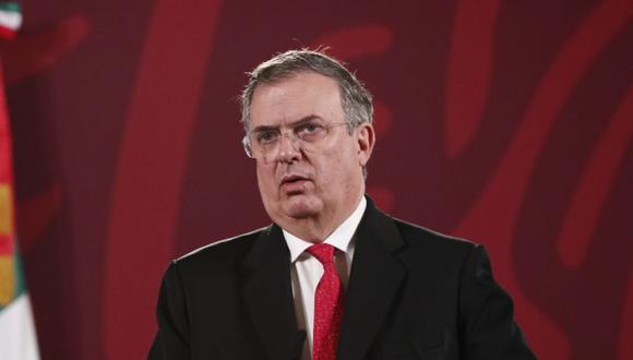 El canciller mexicano, Marcelo Ebrard, en el Palacio Nacional de la Ciudad de México.