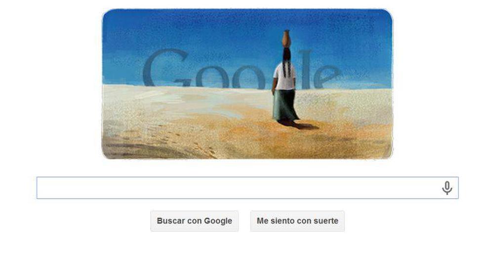 Gráfico está basado en el cuadro 'Mujer en el desierto de Sechura'. (Imagen: Google)