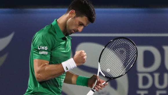 Novak Djokovic derrotó al italiano Lorenzo Musetti en el ATP de Dubái. (Foto: EFE)
