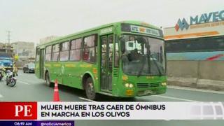Los Olivos: mujer muere tras caer de bus cuando intentaba bajar en paradero