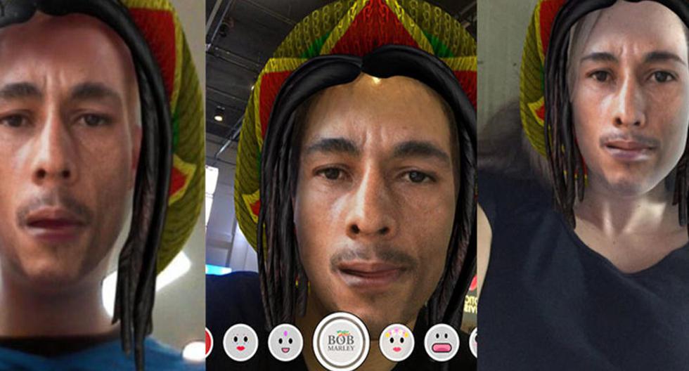 Una gran polémica se ha creado luego de que Snapchat lanzará un peculiar filtro que convierte a los usuarios en Bob Marley. ¿Qué opinas? (Foto: Captura)