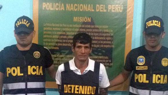 El detenido fue conducido a a la localidad de Pichari, en la provincia de la La Convención (Cusco) para las diligencias preliminares y su posterior traslado a la sede de la Dircote en Lima (Foto: PNP)