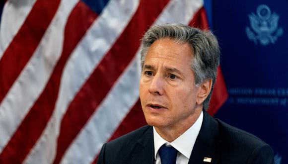 El secretario de Estado de Estados Unidos, Antony Blinken,v isitará Colombia, Chile y Perú. (CRAIG RUTTLE / POOL / AFP).