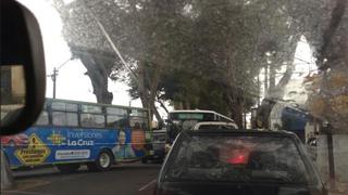 Gran congestión vehicular se reporta entre Chorrillos y Barranco