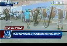 Sporting Cristal vs Racing: Hinchas se enfrentaron en la calle