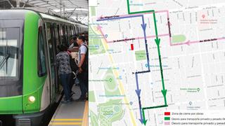 La Victoria: todos los desvíos por obras de Línea 2 del Metro