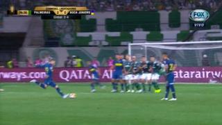 Boca Juniors vs. Palmeiras: Mauro Zárate estuvo cerca de anotar el 3-2 con este tiro libre | VIDEO