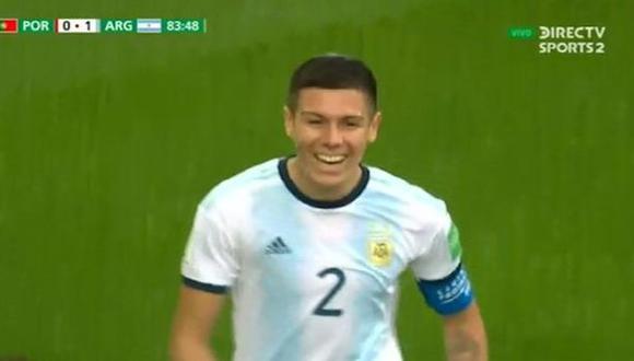 Argentina vs. Portugal: el gol de Pérez para el 2-0 que le dio la clasificación a la Albiceleste. (Foto: captura)