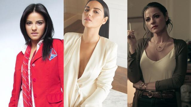 Maite Perroni se hizo conocida por "Rebelde", tras lo cual triunfó en las pantallas. Su más reciente trabajo es "Oscuro deseo". Fotos: Televisa/ Revista Noir y Netflix.