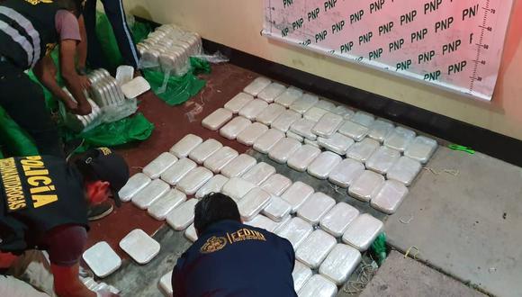 En la región San Martín se intervino a cuatro personas con más de 295 kilos de diferentes drogas. (Foto: GEC)