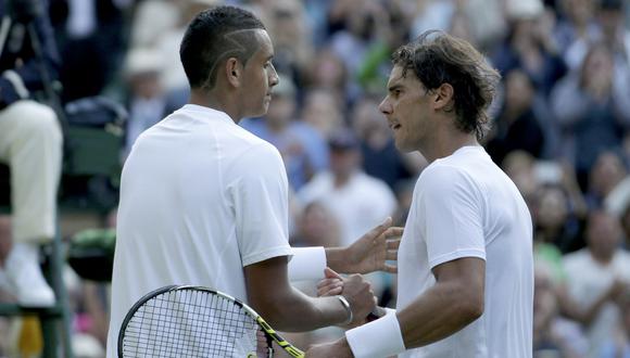 Nick Kyrgios y Rafael Nadal en Wimbledon del 2014, su primer enfrentamiento. (Foto: Reuters)