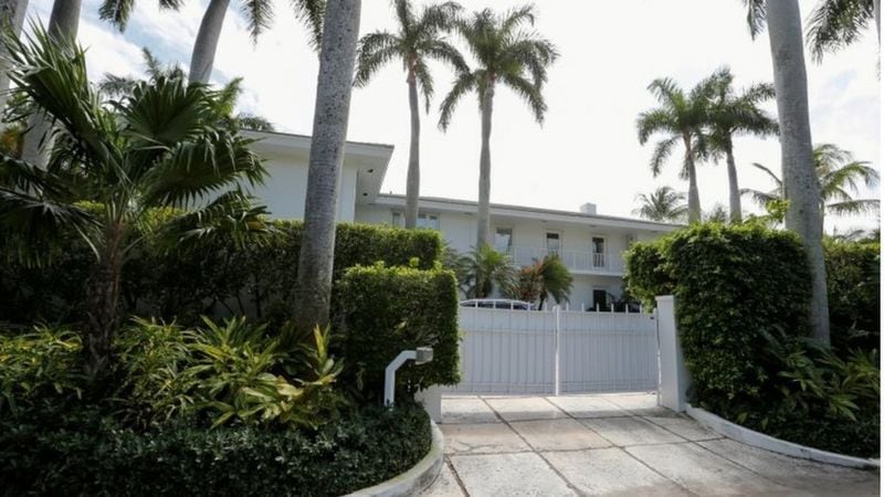 Epstein's Palm Beach home was on the ocean.  (Getty Images).