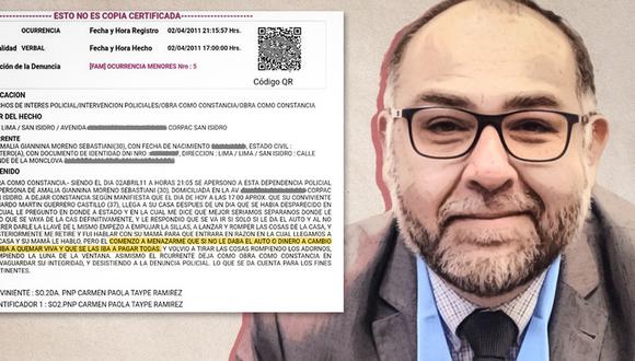 Los reportes policiales registran hechos ocurridos entre el 2011 y el 2020. Eduardo Guerrero es subordinado de Morgan Quero, jefe del gabinete técnico de la mandataria Dina Boluarte.