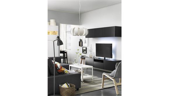 El blanco y negro con detalles de color es una propuesta sobria que contin&uacute;a en vigencia. (Foto: Ikea)