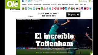 Ajax vs. Tottenham: portadas del mundo informaron así el pase a la final de Champions de los 'Spurs' | FOTOS